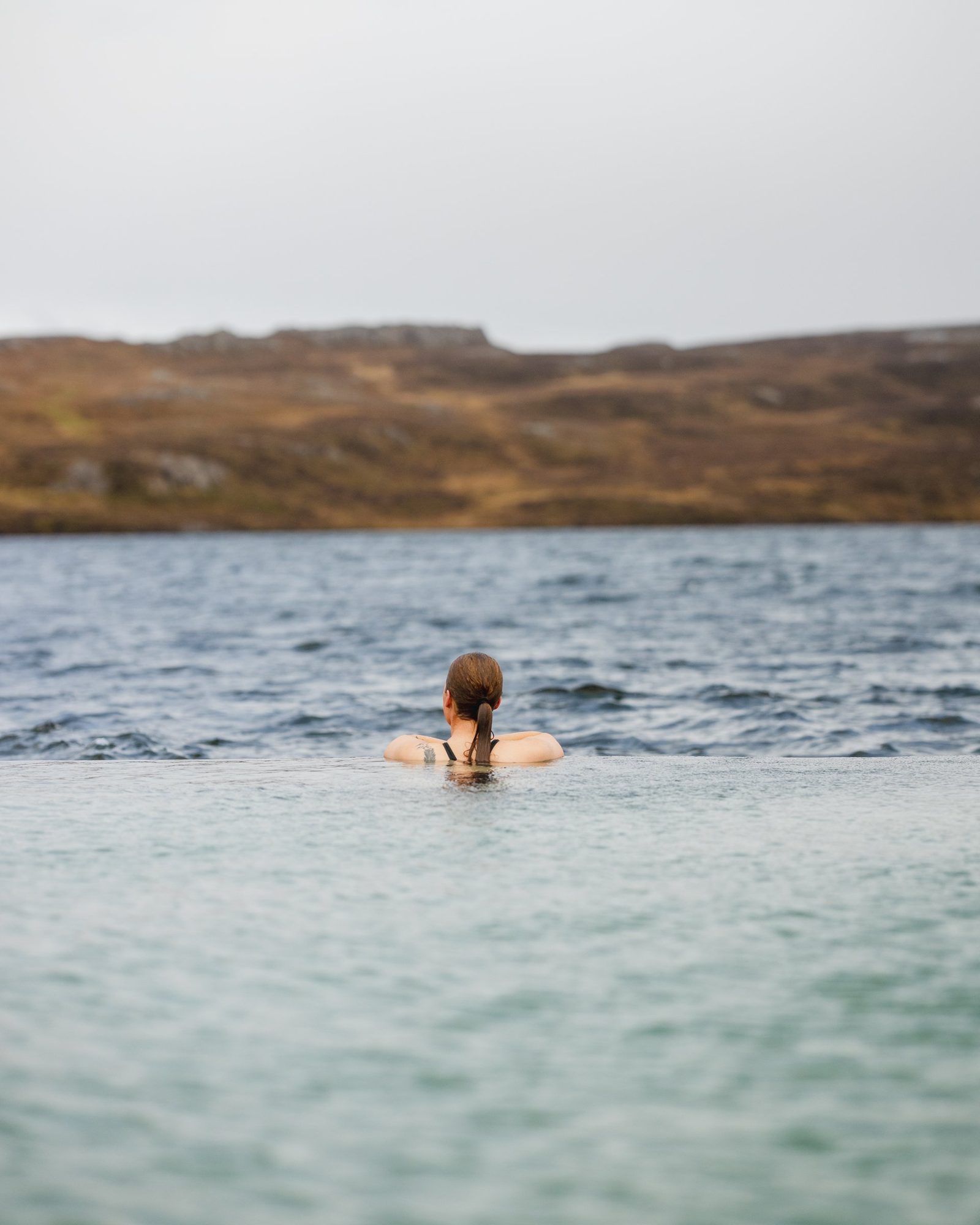 Vök Baths floating geothermal pools on Lake Urriðavatn